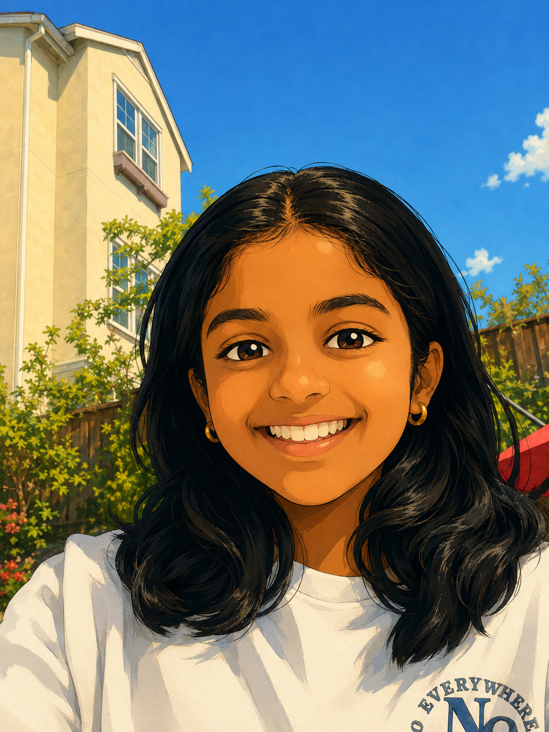 Illustration of Kimaya from the Snack Shack crew