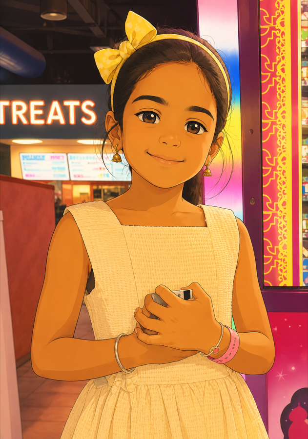 Illustration of Siddhi from the Pop Stop team